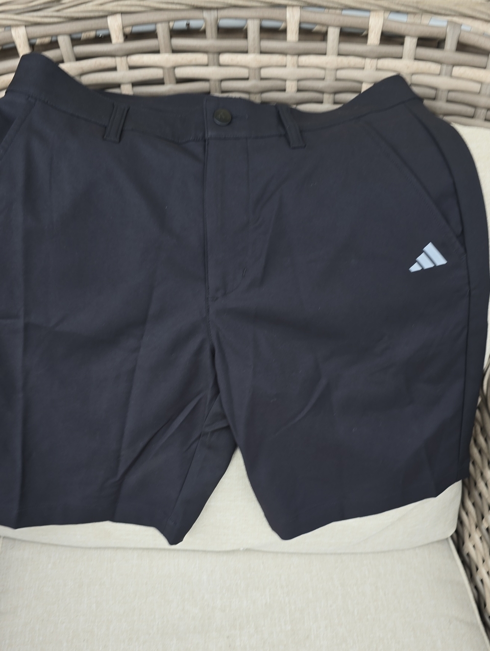 adidas Men’s Black Athletic Shorts with Reflective Logo